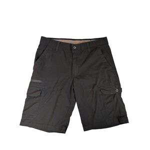 WearFirst Mens Cargo Shorts 34 Black Comfort Stretch Gorpcore Y2K Utility Tech